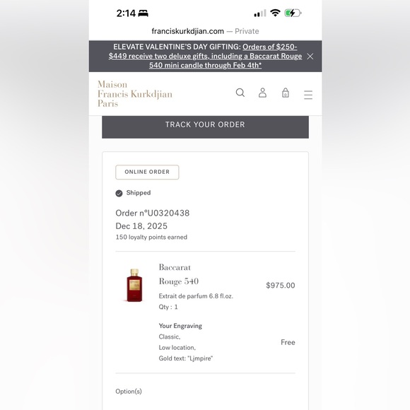 8mL Perfume Sample MAISON FRANCIS KURKDJIAN Baccarat Rouge 540 Extrait de Parfum - Picture 6 of 6